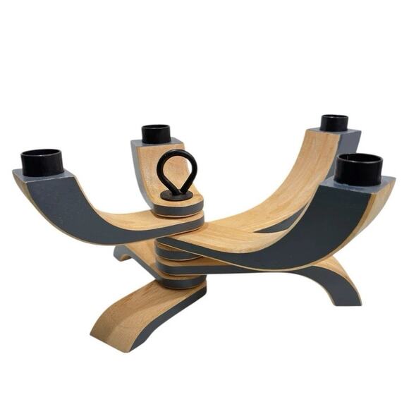 Design Home Stockholm Other - Mid Century Modern Gray & Tan Design Home Stockholm Candleholder Jonas Grundell